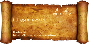 Linges Arvid névjegykártya